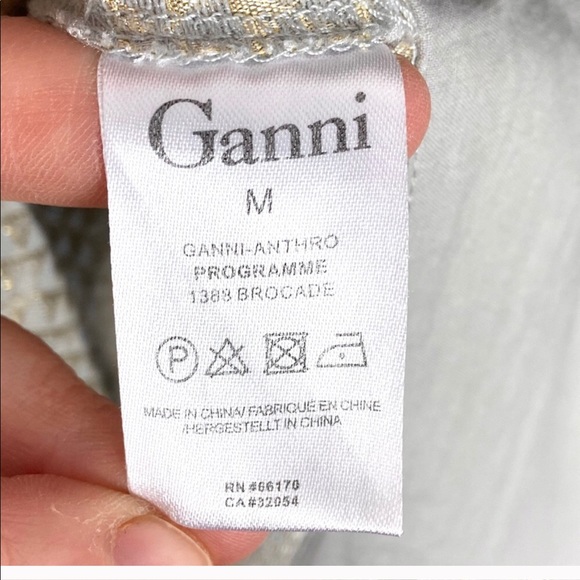 2/$50 Ganni Cressida Gold Skirt Anthropologie M - Picture 6 of 7